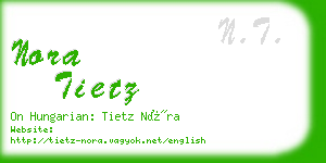 nora tietz business card